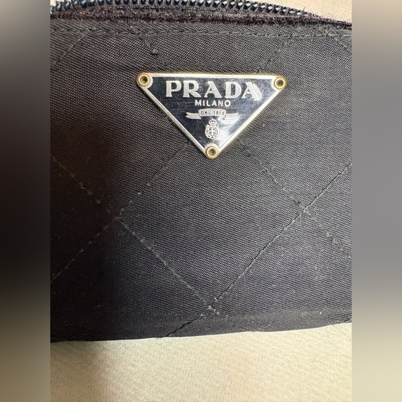Prada Black Quilted Coin Purse and Cream Leather Key Holder Duo. Callouts - Picture 8 of 15